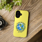 Yellow Change the World Not Your Body iPhone Case | Girls Empowerment Phone Case | You Are Enough Body Positive Case