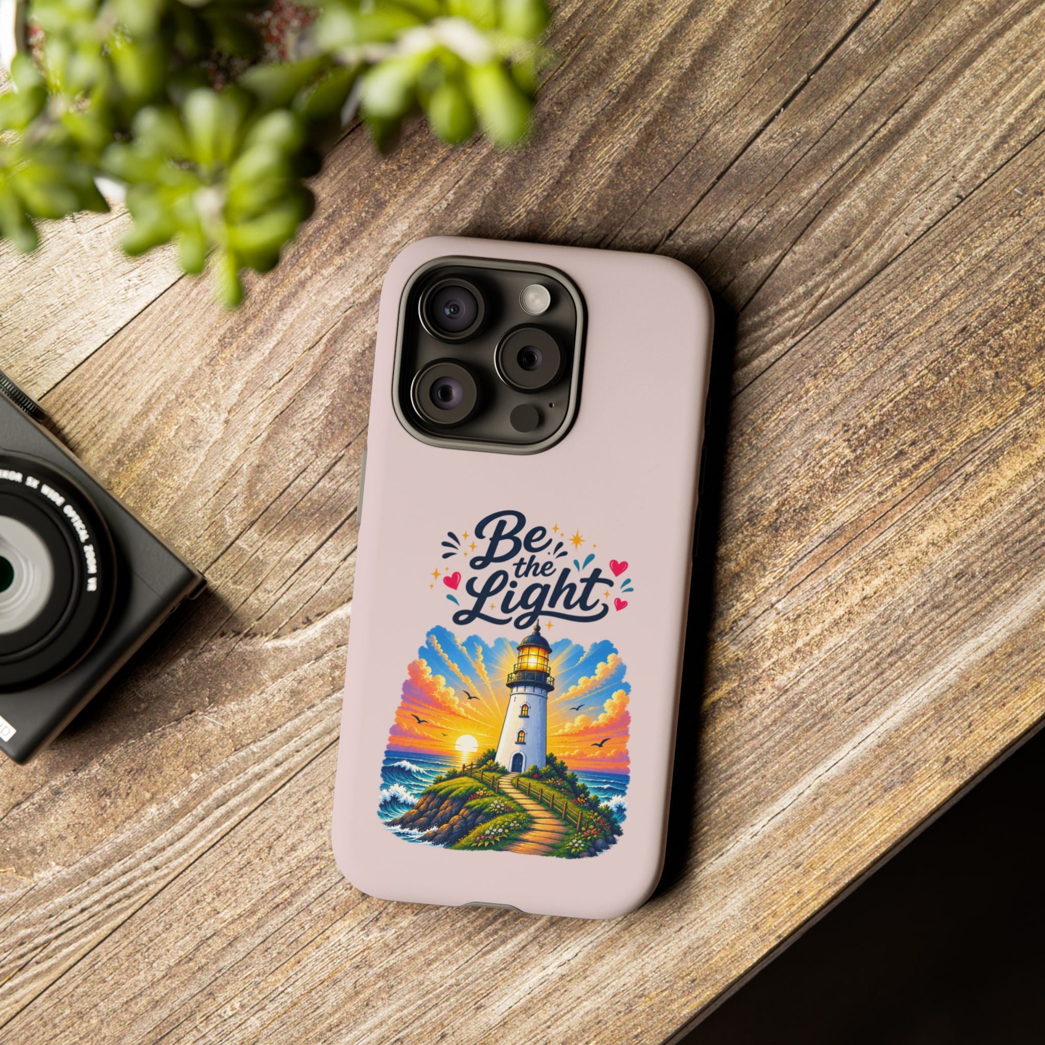 Pink Be the Light iPhone Case | Inspirational Phone Case | Positive Empowerment Gift for Girls & Women