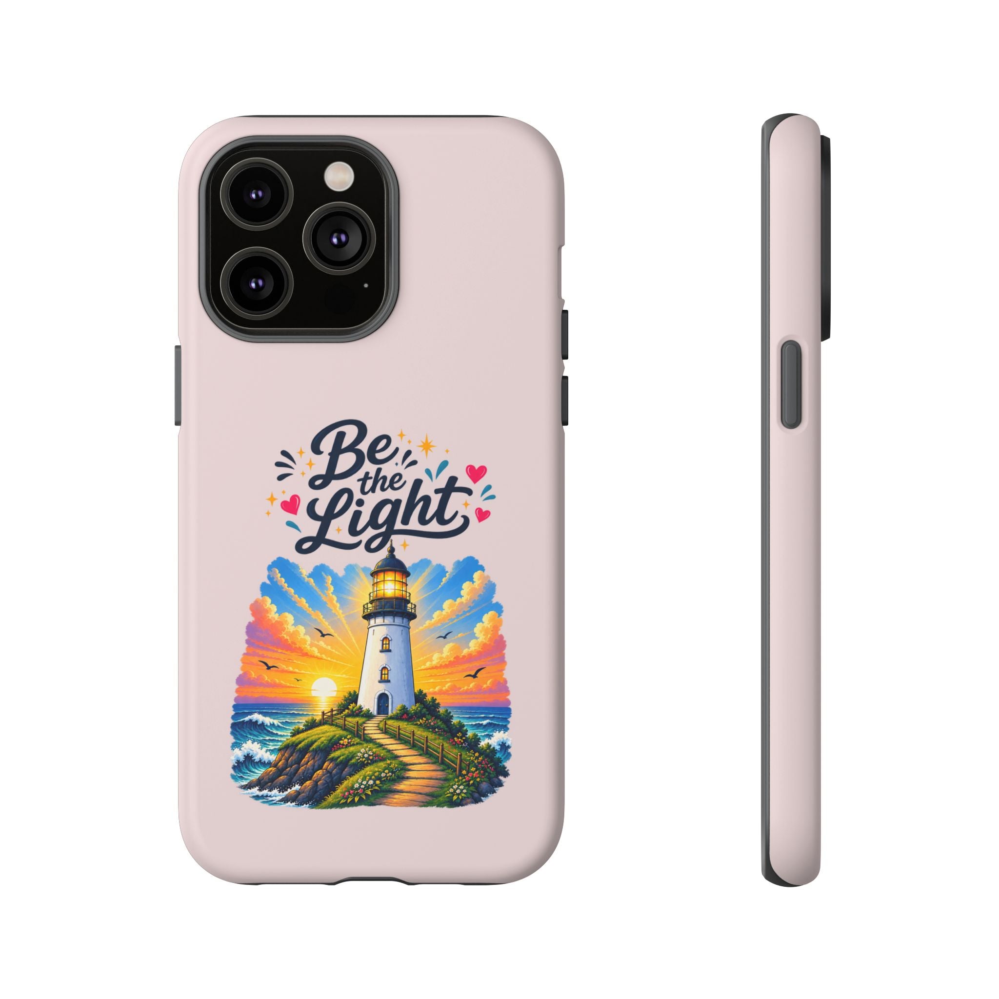 Pink Be the Light iPhone Case | Inspirational Phone Case | Positive Empowerment Gift for Girls & Women