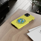 Yellow Change the World Not Your Body iPhone Case | Girls Empowerment Phone Case | You Are Enough Body Positive Case