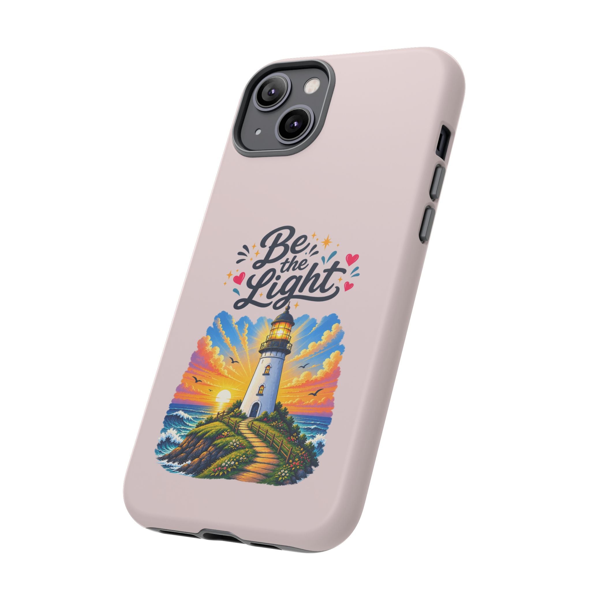 Pink Be the Light iPhone Case | Inspirational Phone Case | Positive Empowerment Gift for Girls & Women