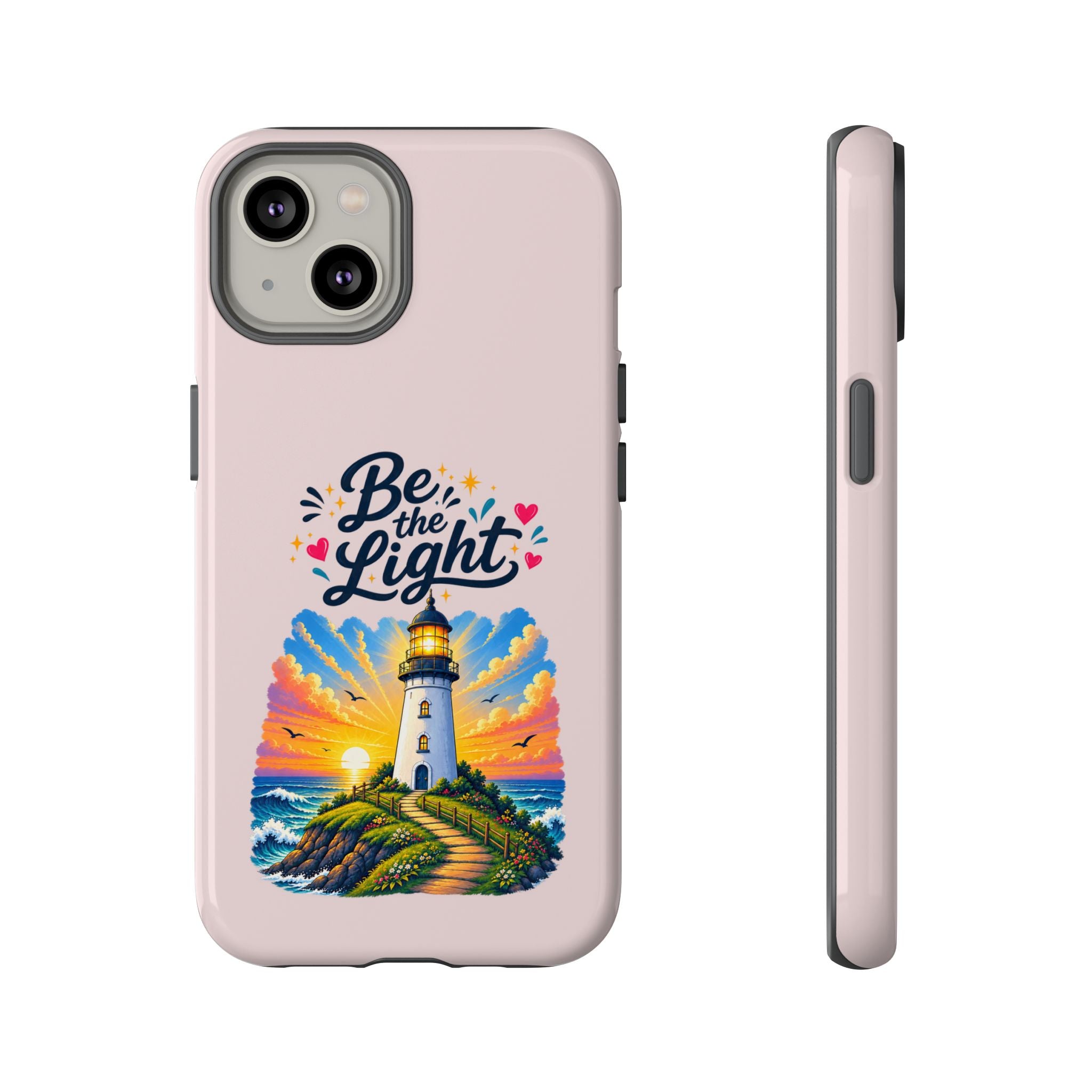 Pink Be the Light iPhone Case | Inspirational Phone Case | Positive Empowerment Gift for Girls & Women