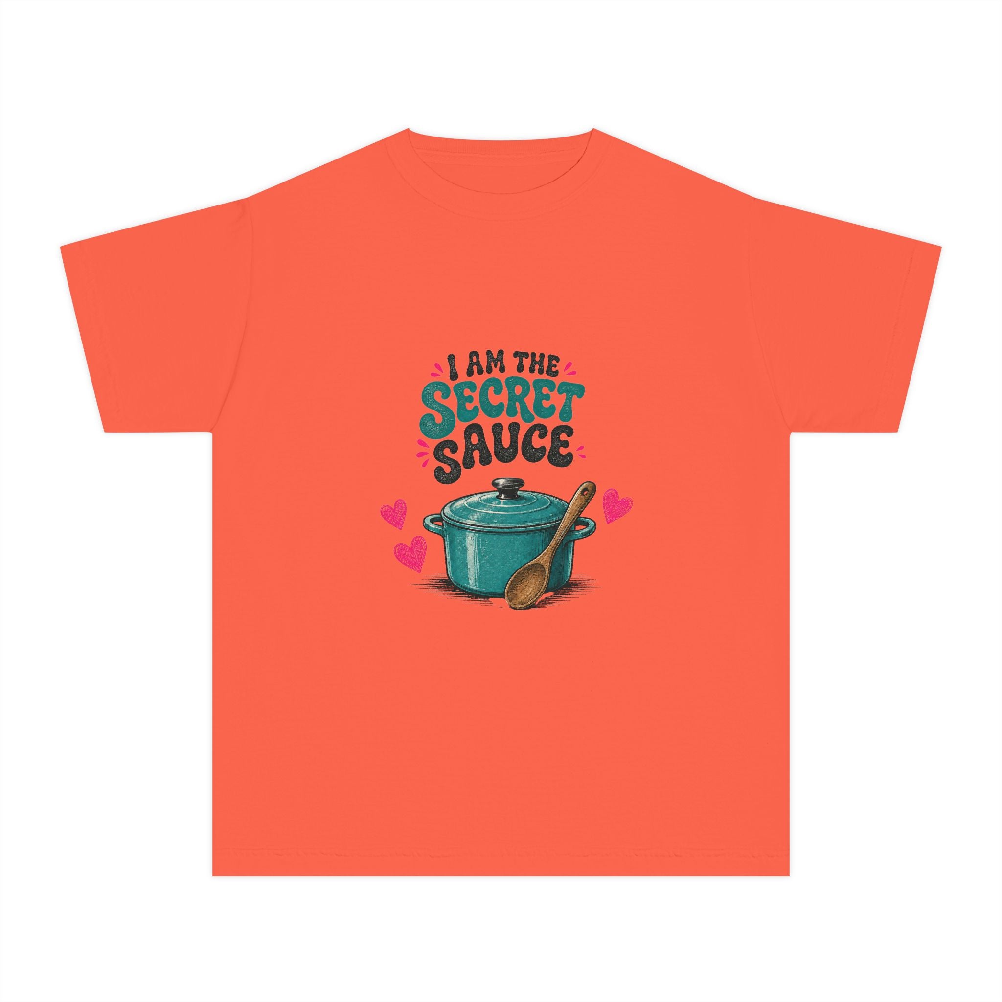 Youth Tee – “I Am The Secret Sauce” Cute Cooking Pot Graphic