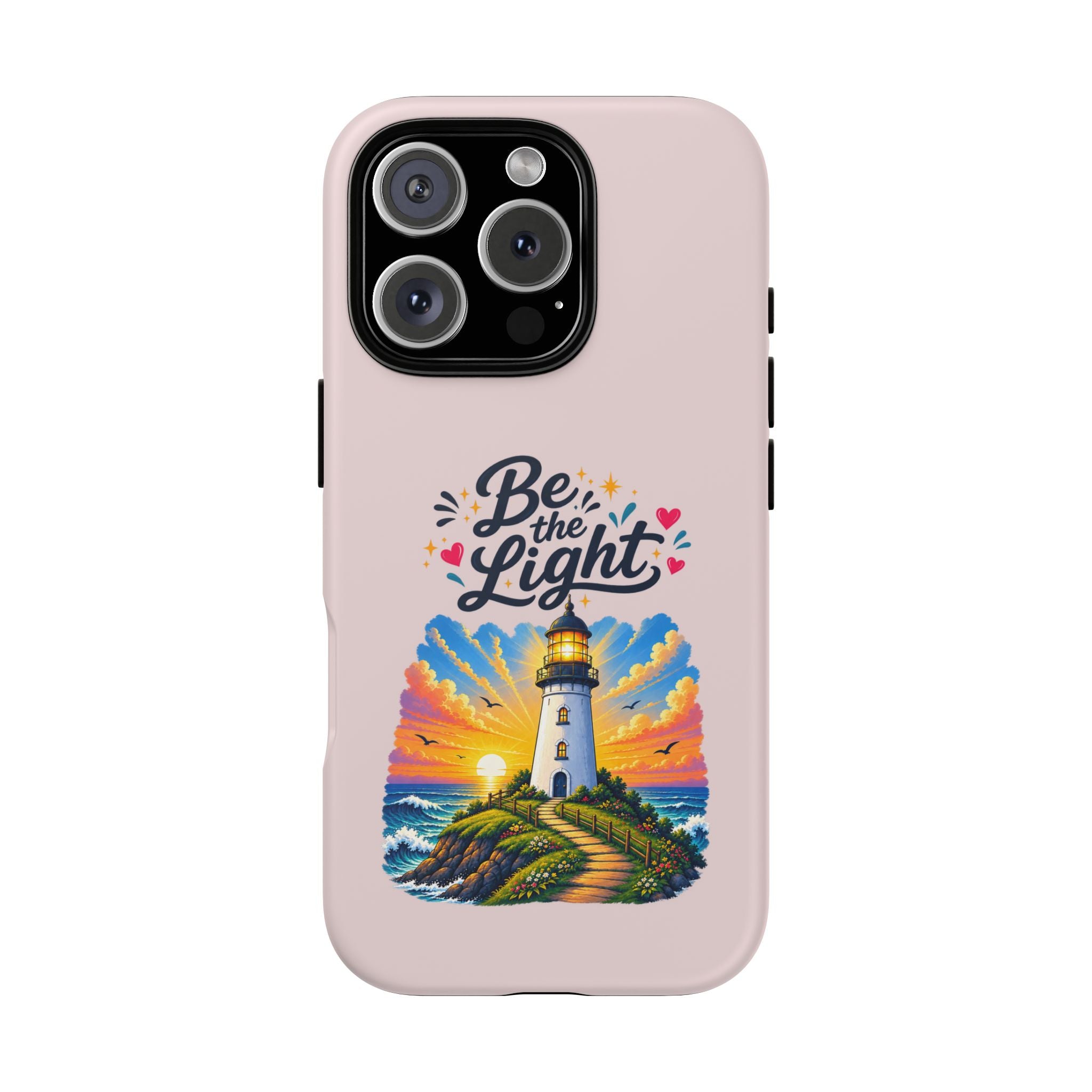 Pink Be the Light iPhone Case | Inspirational Phone Case | Positive Empowerment Gift for Girls & Women