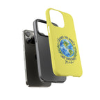 Yellow Change the World Not Your Body iPhone Case | Girls Empowerment Phone Case | You Are Enough Body Positive Case