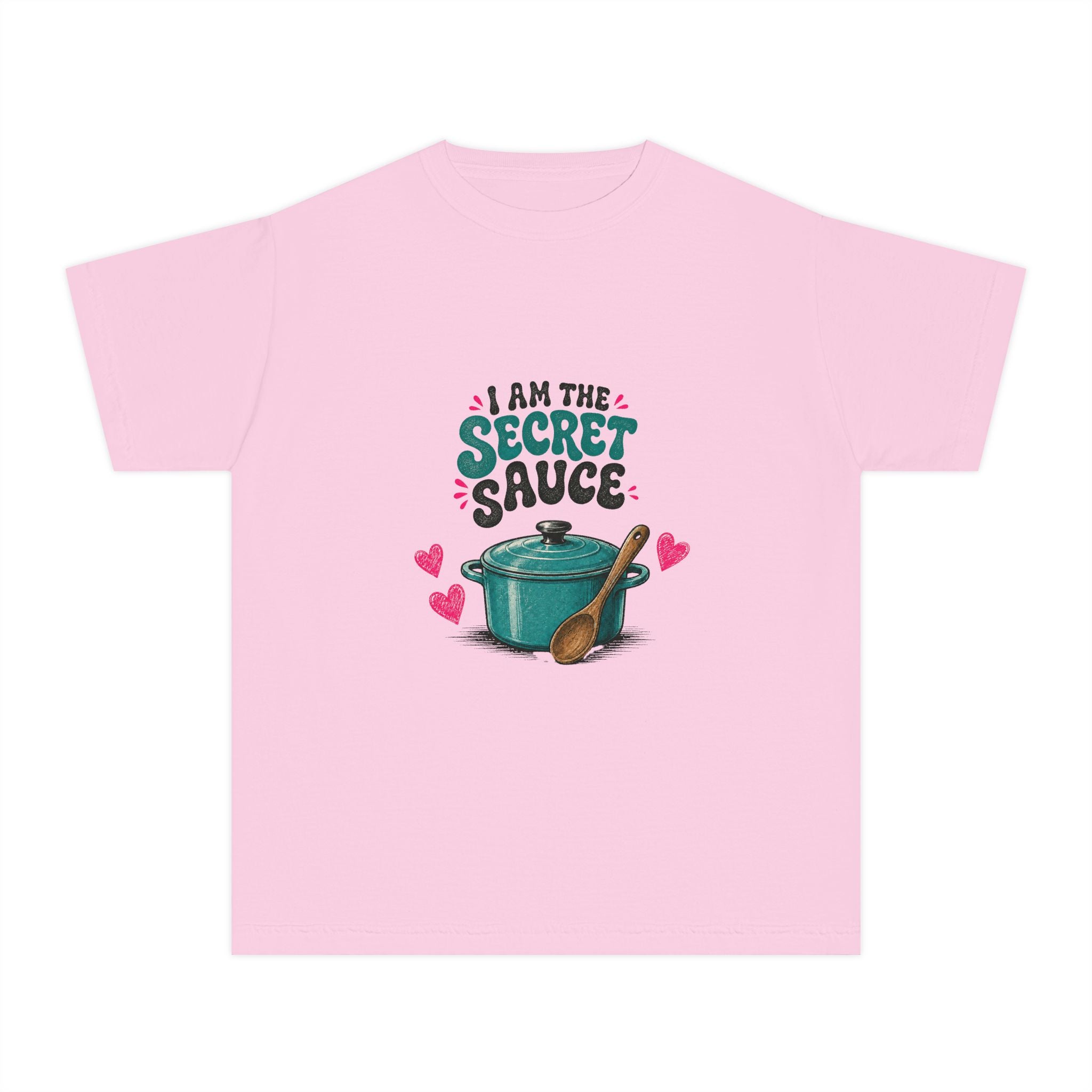 Youth Tee – “I Am The Secret Sauce” Cute Cooking Pot Graphic