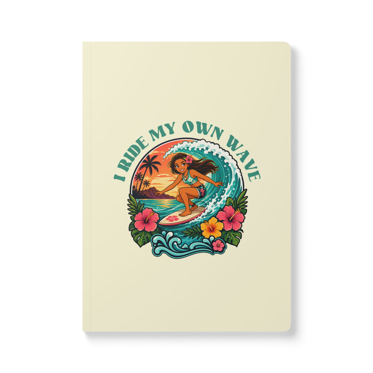 I Ride My Own Wave Yellow | Empower Girls Journal | Inspirational Notebook for Confidence, Independence & Big Dreams