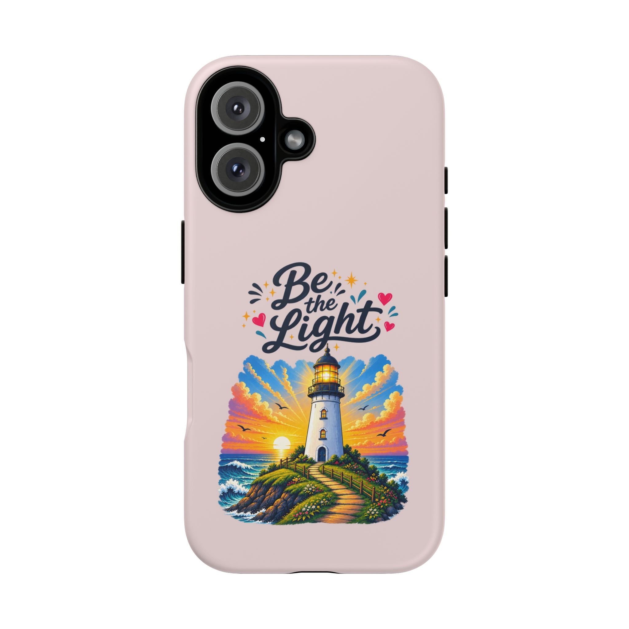 Pink Be the Light iPhone Case | Inspirational Phone Case | Positive Empowerment Gift for Girls & Women