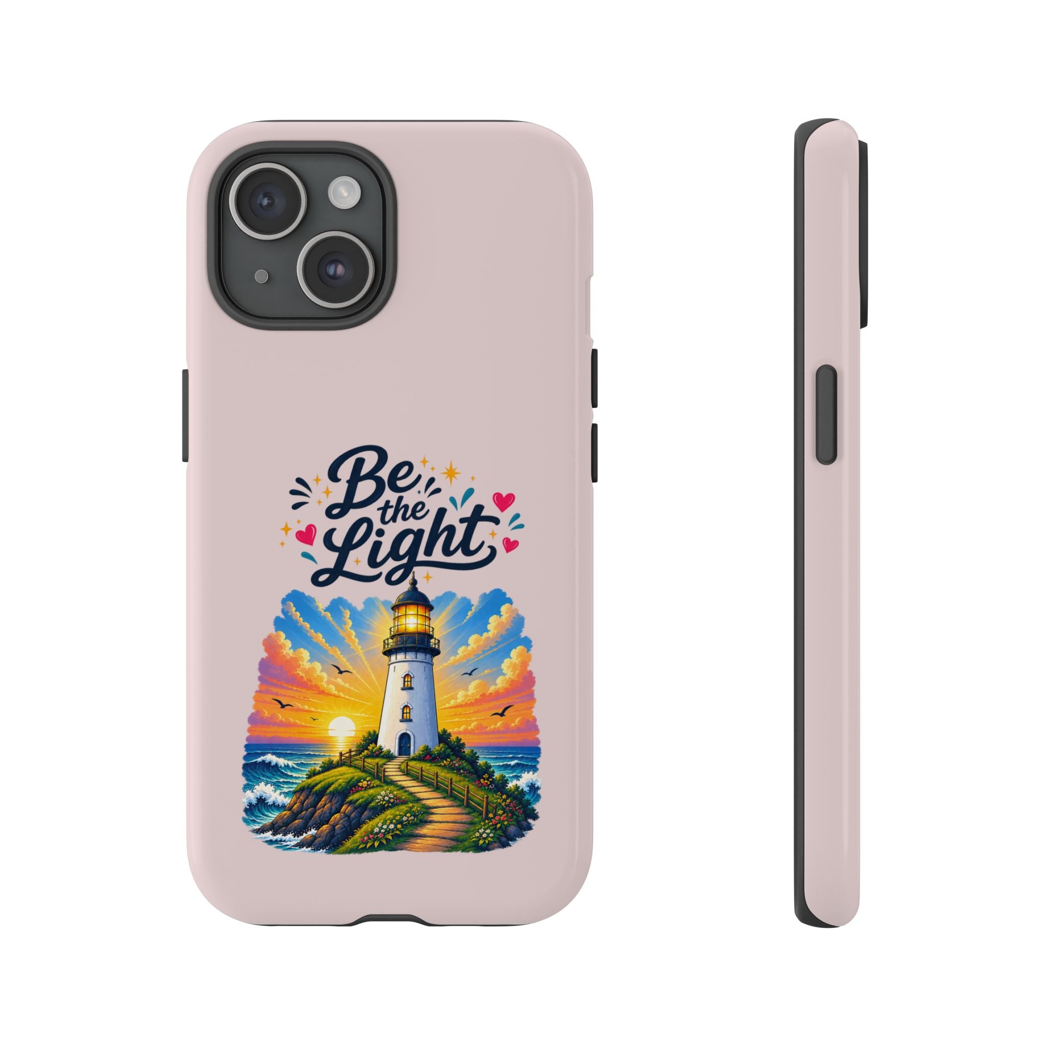 Pink Be the Light iPhone Case | Inspirational Phone Case | Positive Empowerment Gift for Girls & Women