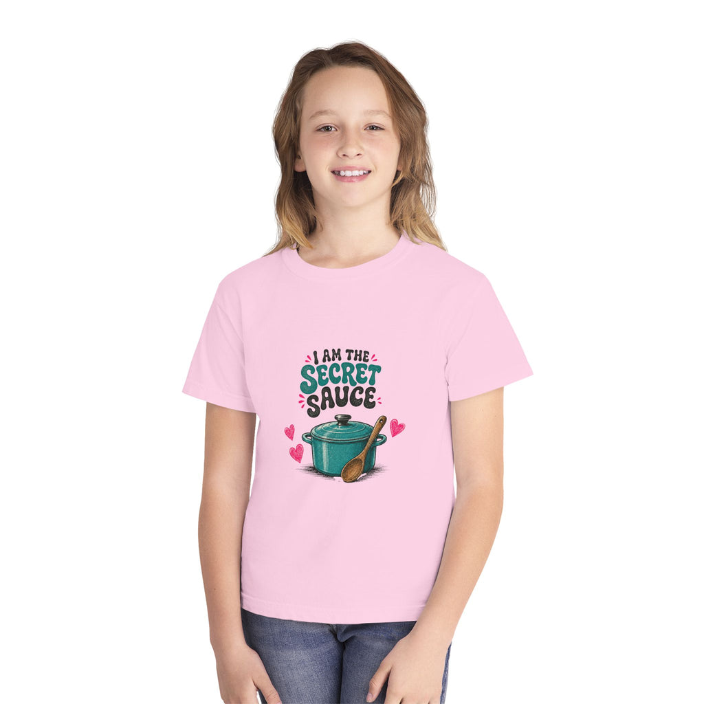 Youth Tee – “I Am The Secret Sauce” Cute Cooking Pot Graphic