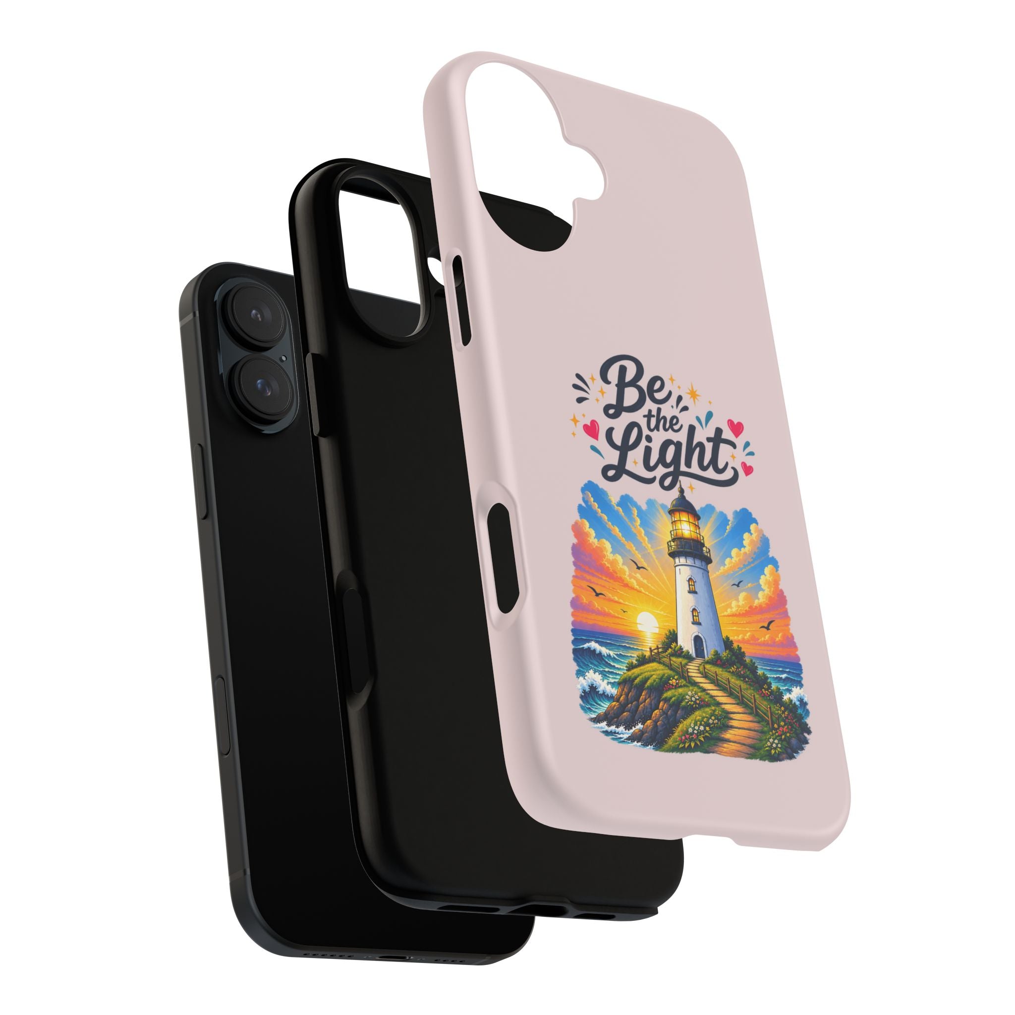 Pink Be the Light iPhone Case | Inspirational Phone Case | Positive Empowerment Gift for Girls & Women