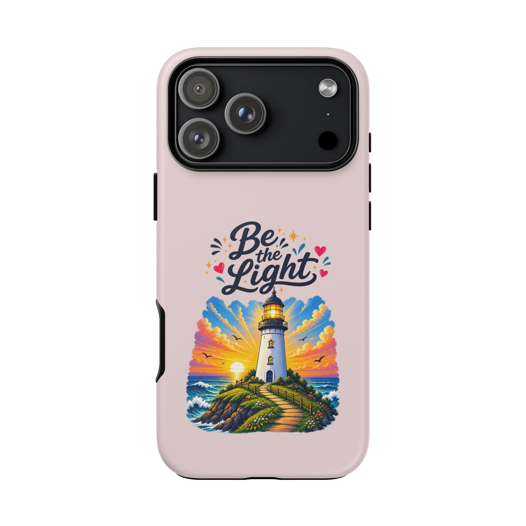 Pink Be the Light iPhone Case | Inspirational Phone Case | Positive Empowerment Gift for Girls & Women