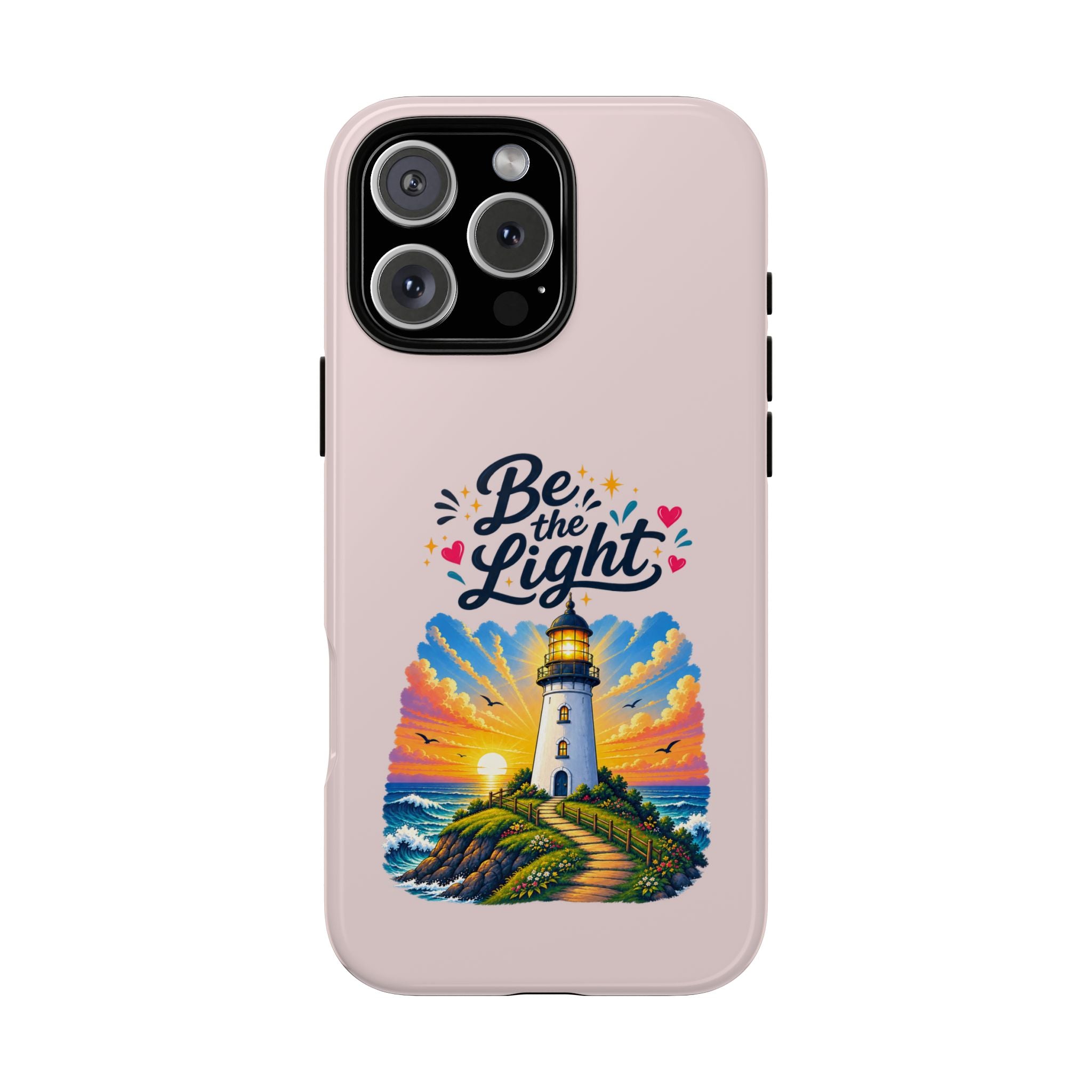 Pink Be the Light iPhone Case | Inspirational Phone Case | Positive Empowerment Gift for Girls & Women
