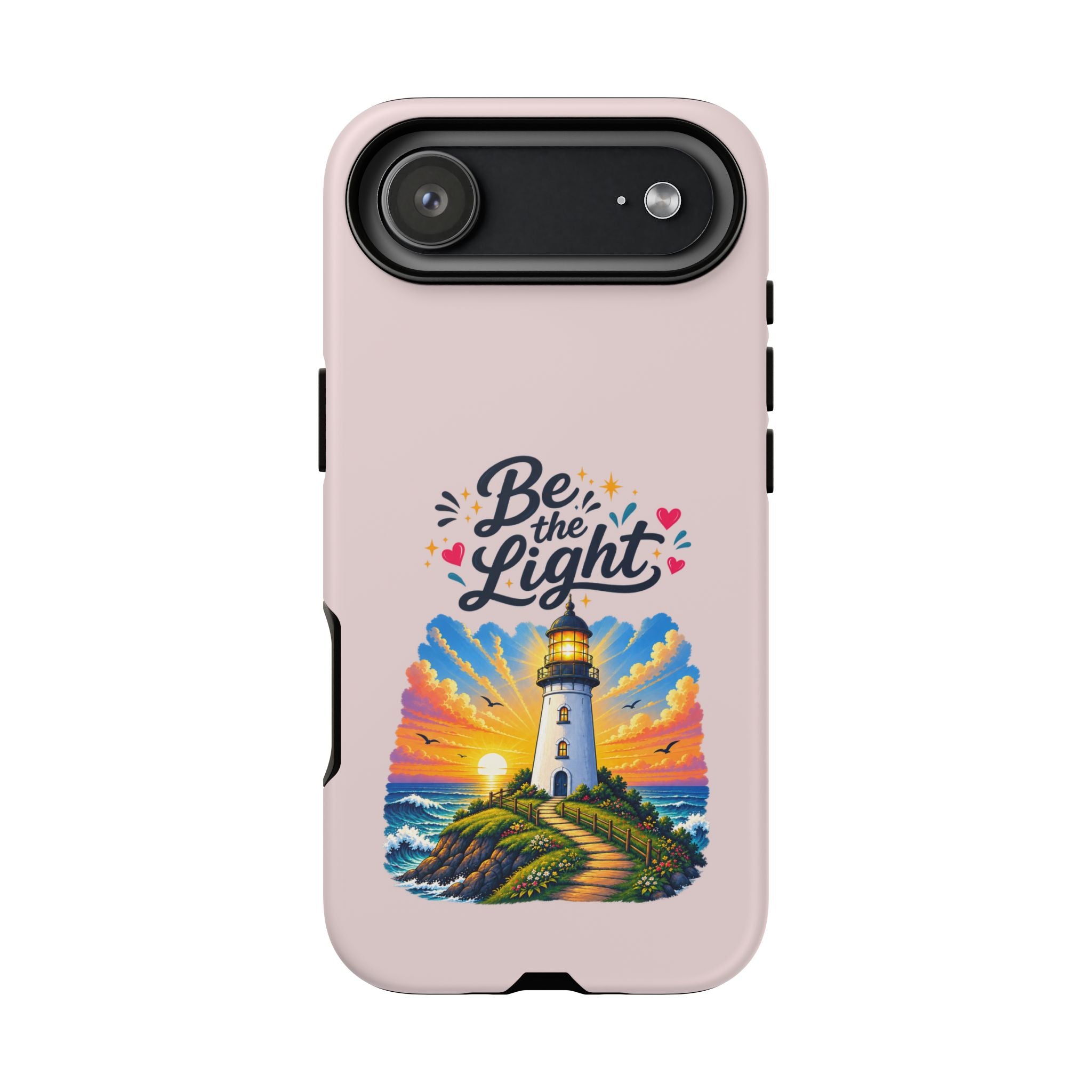 Pink Be the Light iPhone Case | Inspirational Phone Case | Positive Empowerment Gift for Girls & Women