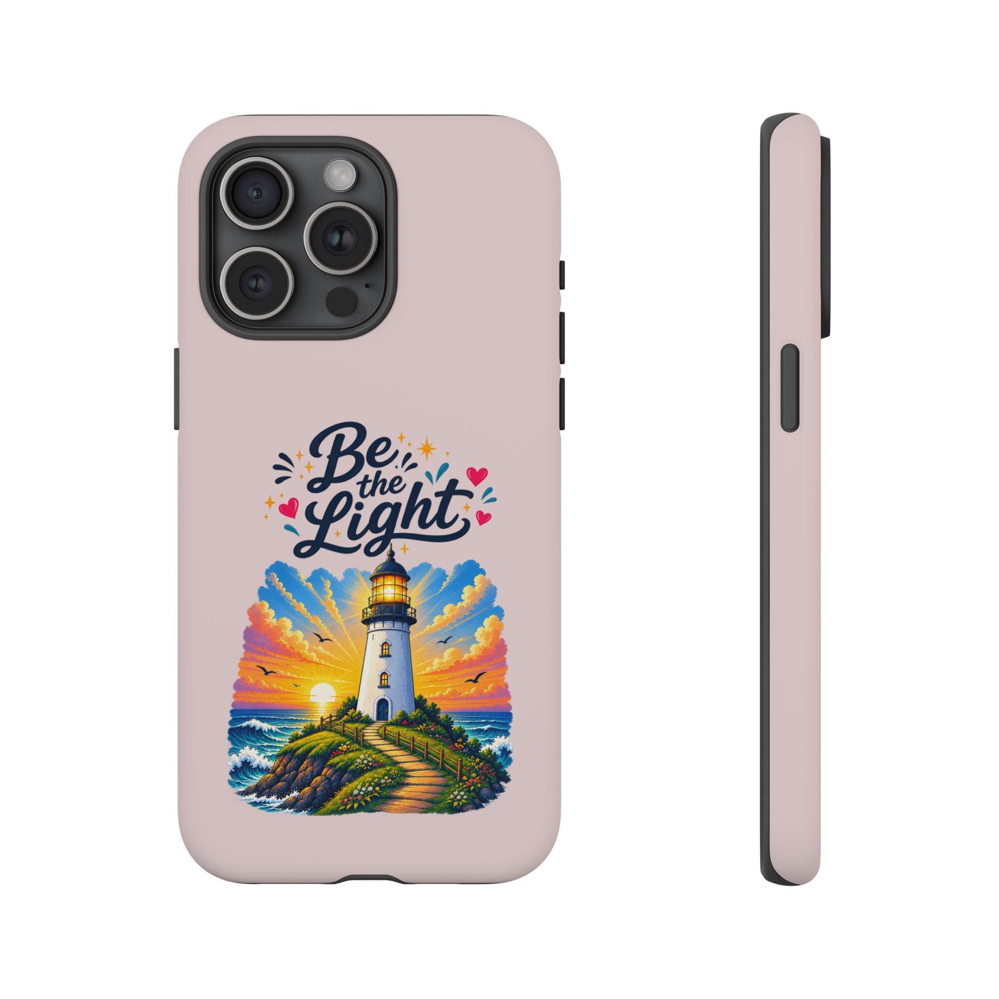 Pink Be the Light iPhone Case | Inspirational Phone Case | Positive Empowerment Gift for Girls & Women