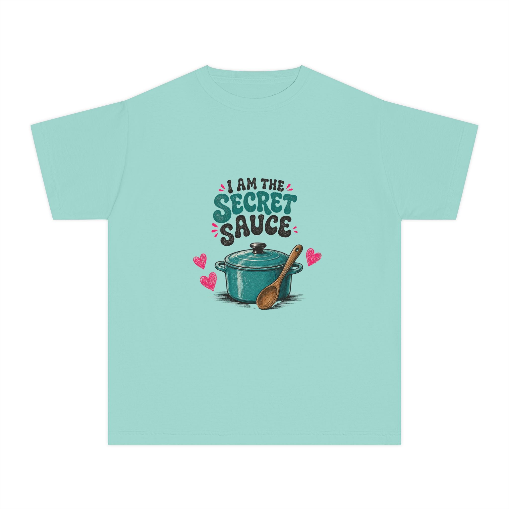 Youth Tee – “I Am The Secret Sauce” Cute Cooking Pot Graphic