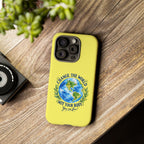 Yellow Change the World Not Your Body iPhone Case | Girls Empowerment Phone Case | You Are Enough Body Positive Case