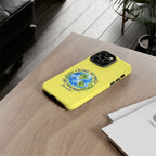 Yellow Change the World Not Your Body iPhone Case | Girls Empowerment Phone Case | You Are Enough Body Positive Case