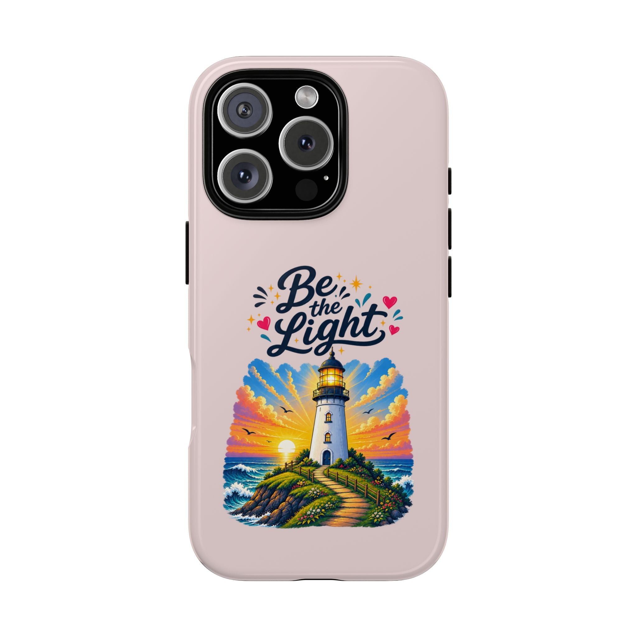 Pink Be the Light iPhone Case | Inspirational Phone Case | Positive Empowerment Gift for Girls & Women
