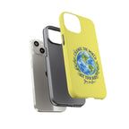 Yellow Change the World Not Your Body iPhone Case | Girls Empowerment Phone Case | You Are Enough Body Positive Case