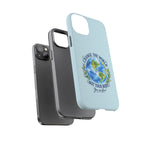 Light Blue Change the World Not Your Body iPhone Case | Girls Empowerment Phone Case | You Are Enough Body Positive Case