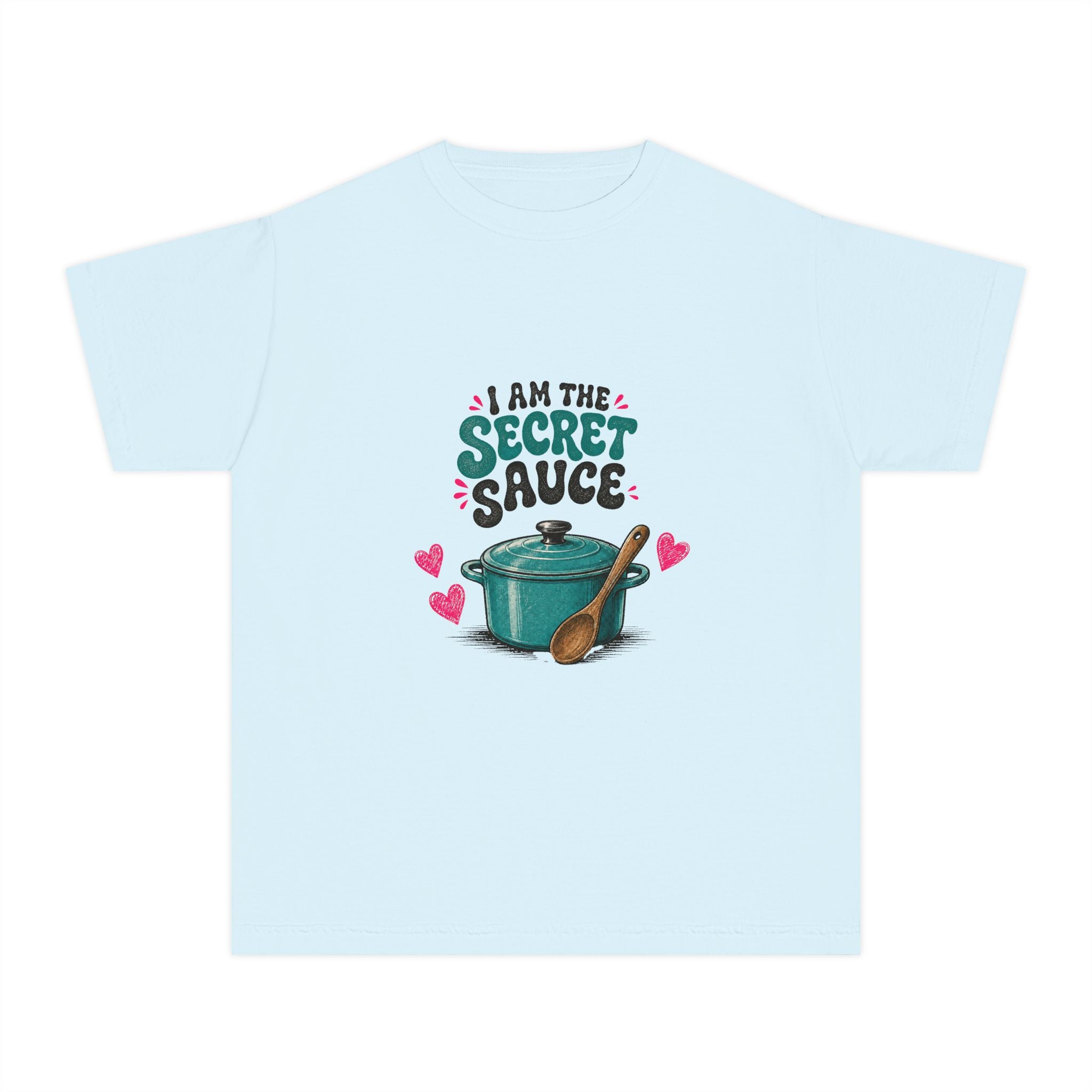 Youth Tee – “I Am The Secret Sauce” Cute Cooking Pot Graphic