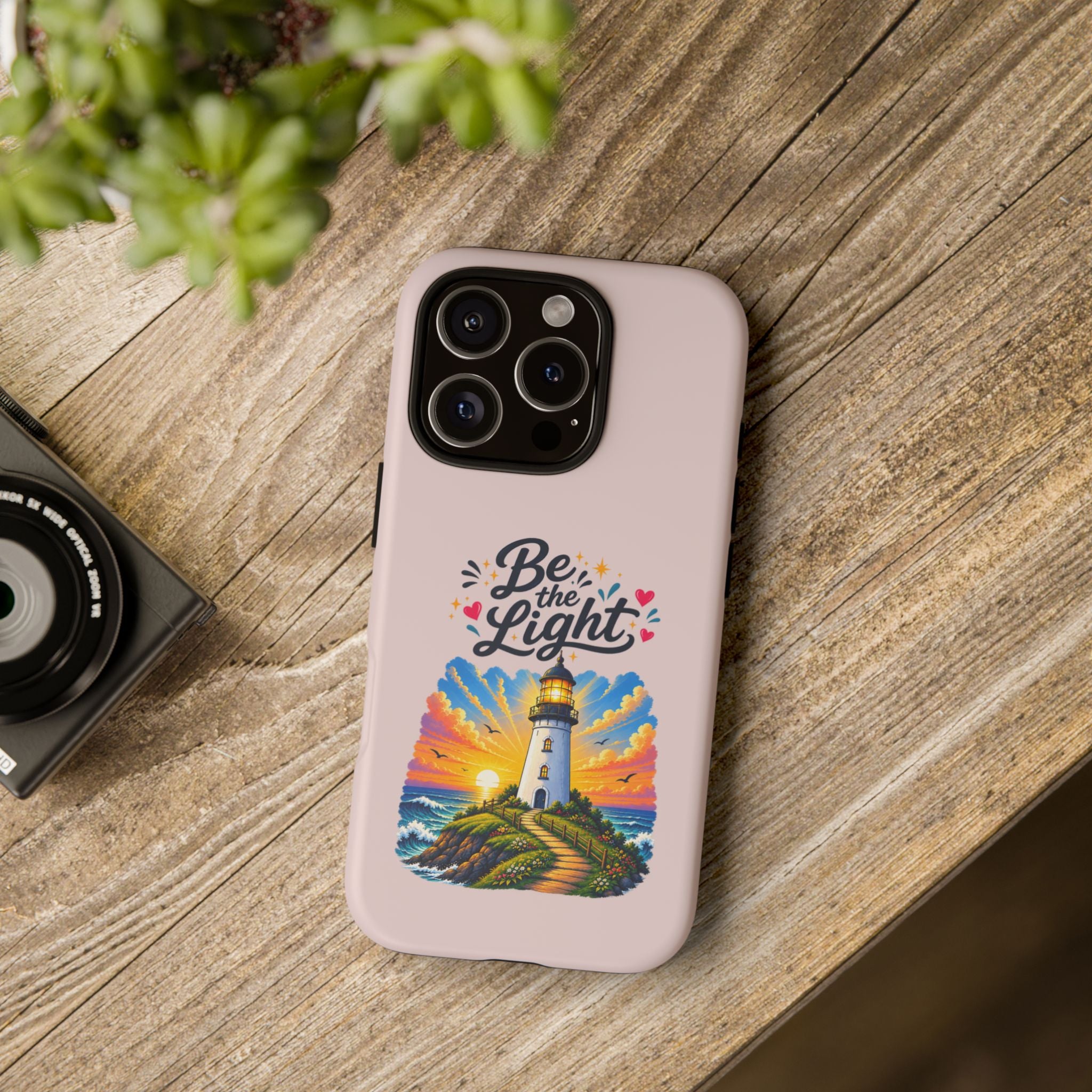 Pink Be the Light iPhone Case | Inspirational Phone Case | Positive Empowerment Gift for Girls & Women