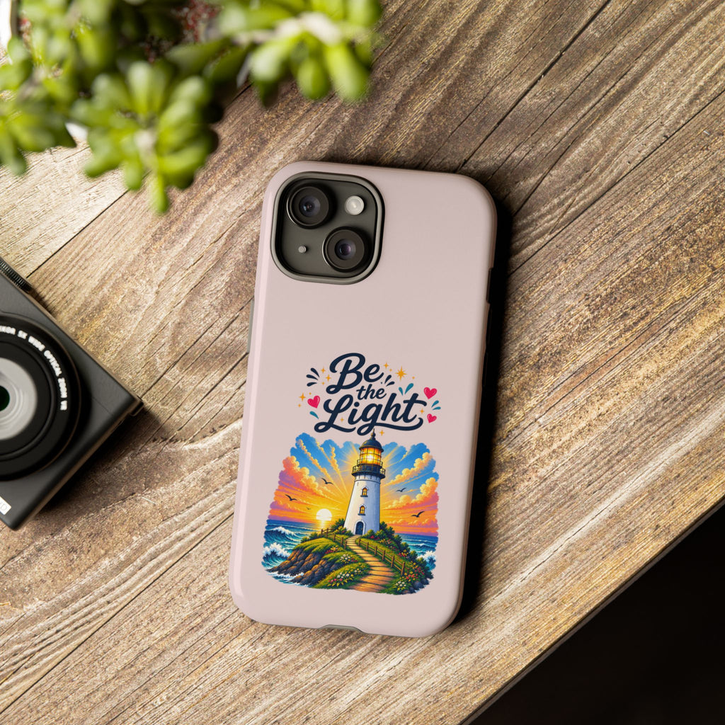 Pink Be the Light iPhone Case | Inspirational Phone Case | Positive Empowerment Gift for Girls & Women