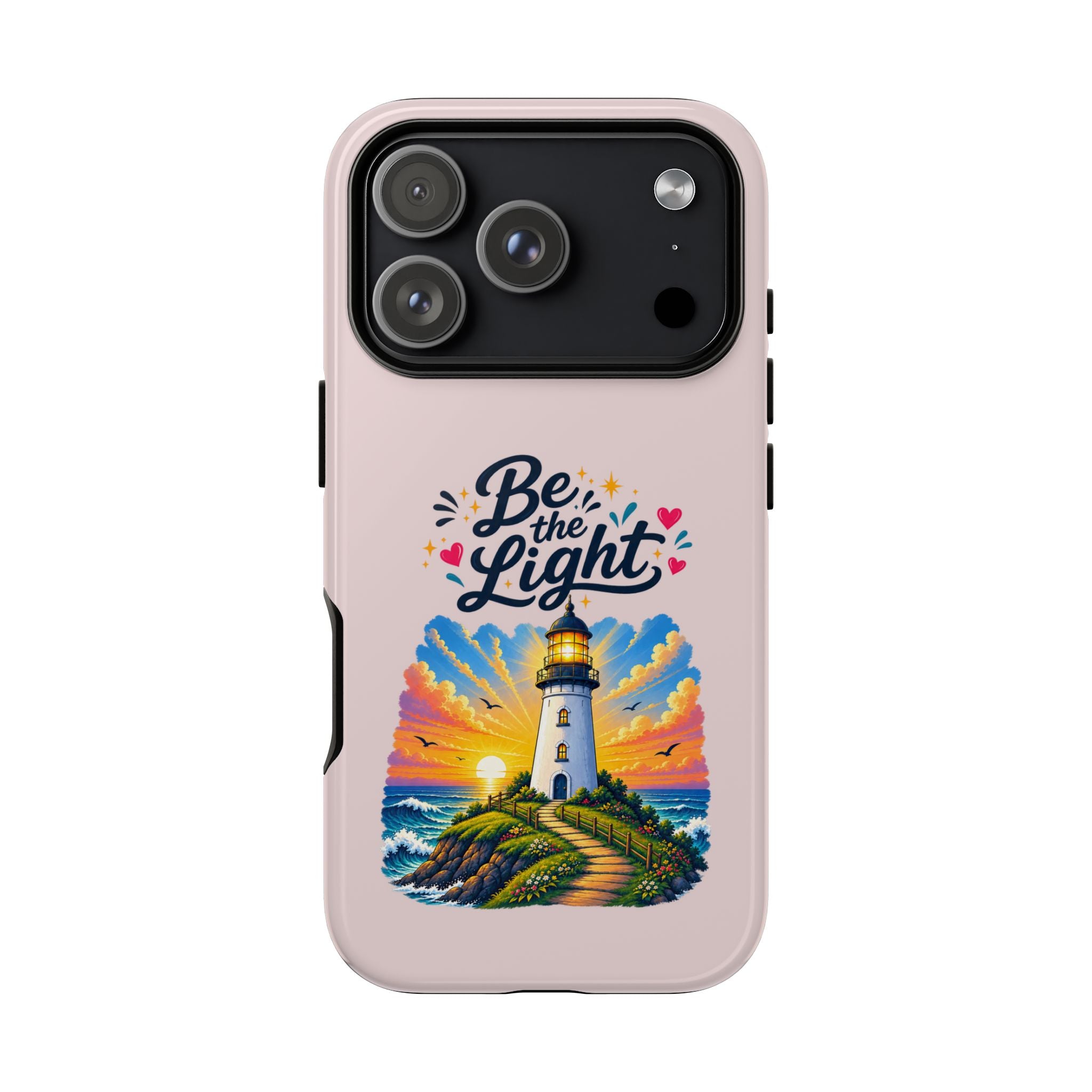 Pink Be the Light iPhone Case | Inspirational Phone Case | Positive Empowerment Gift for Girls & Women