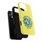 Yellow Change the World Not Your Body iPhone Case | Girls Empowerment Phone Case | You Are Enough Body Positive Case