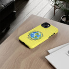 Yellow Change the World Not Your Body iPhone Case | Girls Empowerment Phone Case | You Are Enough Body Positive Case