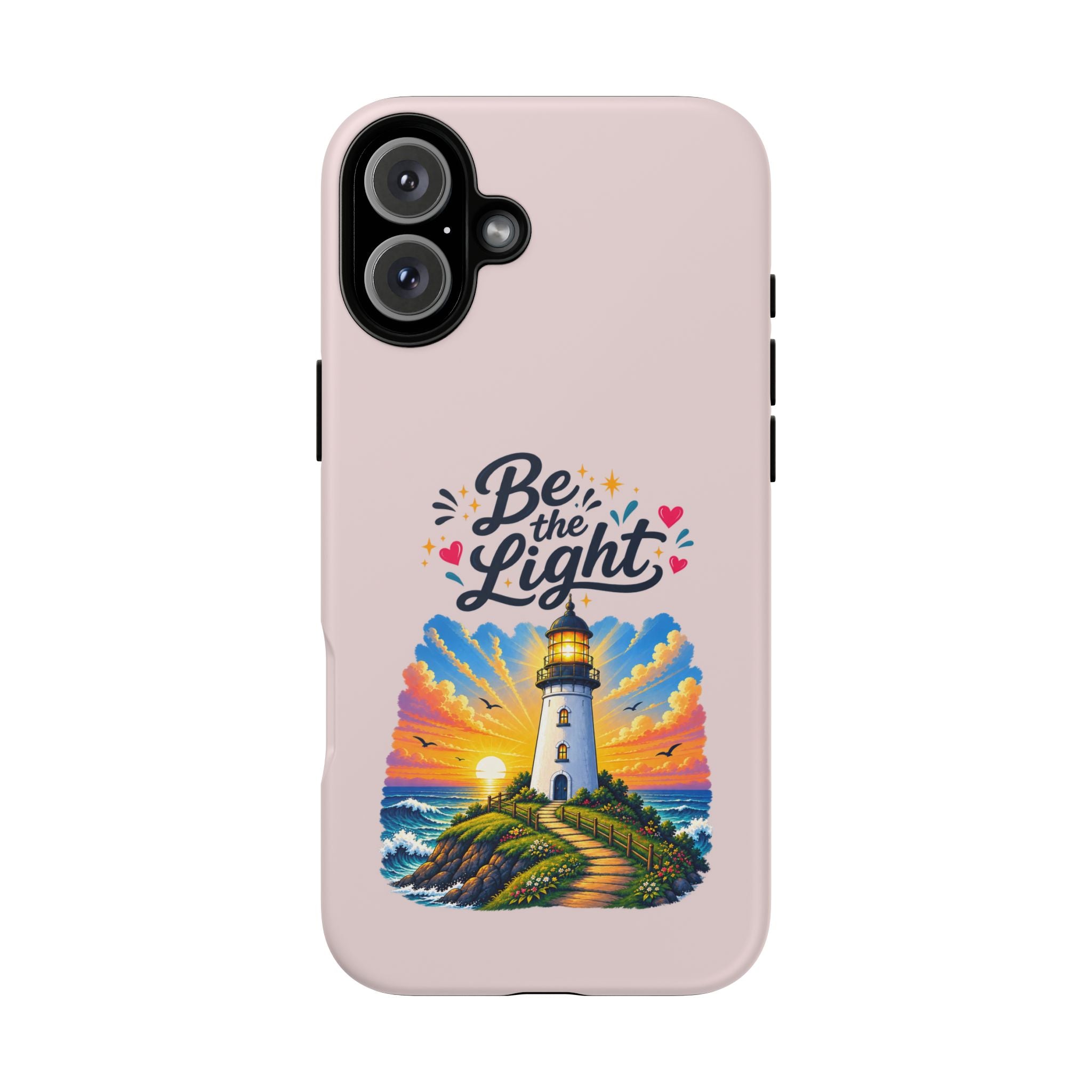 Pink Be the Light iPhone Case | Inspirational Phone Case | Positive Empowerment Gift for Girls & Women