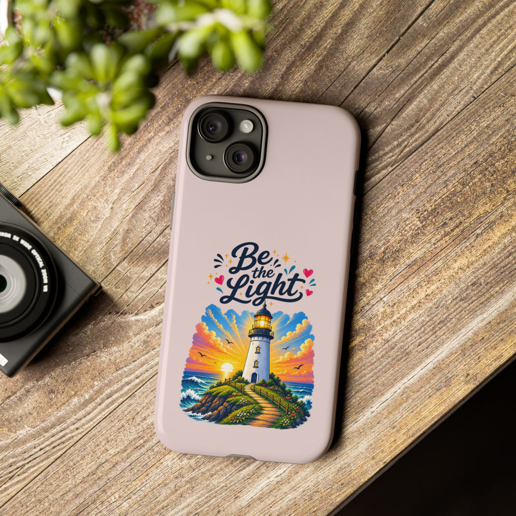 Pink Be the Light iPhone Case | Inspirational Phone Case | Positive Empowerment Gift for Girls & Women