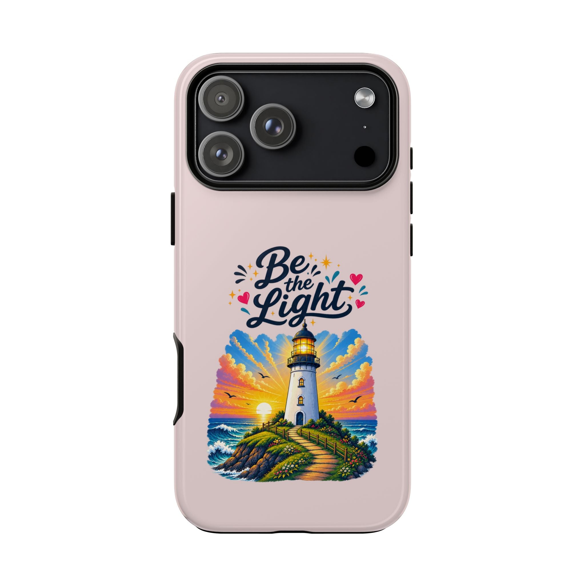 Pink Be the Light iPhone Case | Inspirational Phone Case | Positive Empowerment Gift for Girls & Women