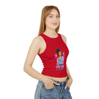 Nurse Graphic Tank Top — "I Listen to Hearts" Micro Rib Racer Tank