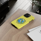 Yellow Change the World Not Your Body iPhone Case | Girls Empowerment Phone Case | You Are Enough Body Positive Case