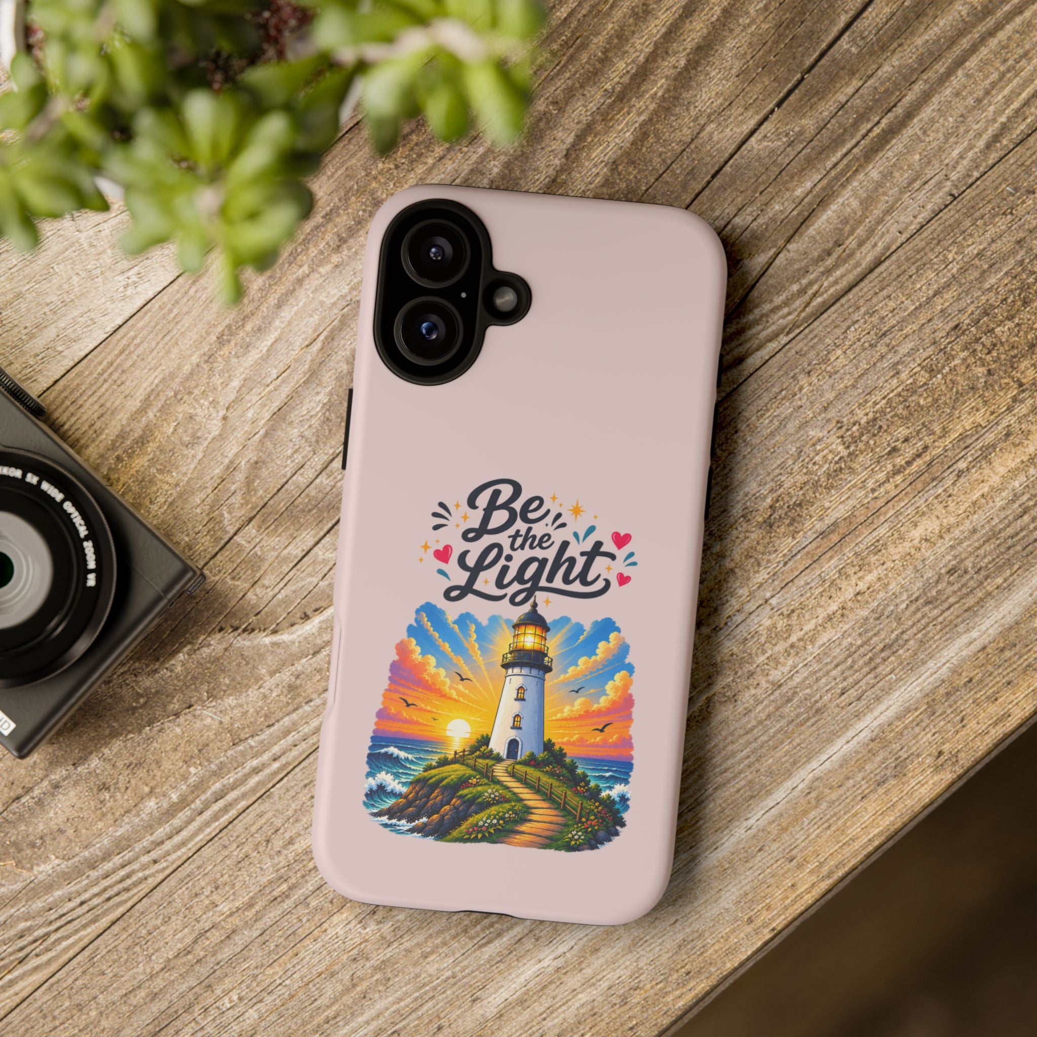 Pink Be the Light iPhone Case | Inspirational Phone Case | Positive Empowerment Gift for Girls & Women