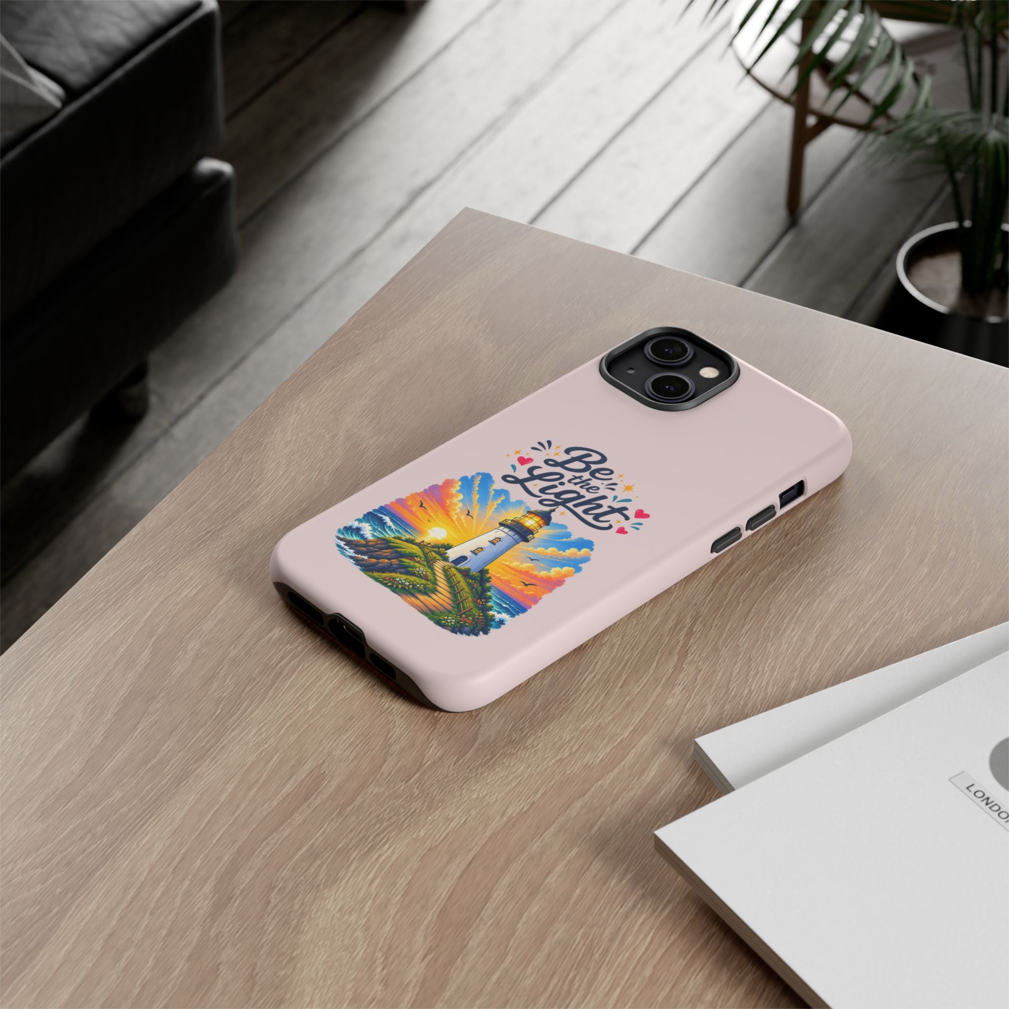 Pink Be the Light iPhone Case | Inspirational Phone Case | Positive Empowerment Gift for Girls & Women